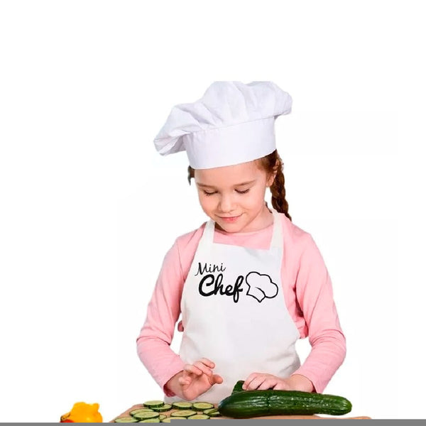 Avental Infantil Vida Pratika  Mini Chef Branco