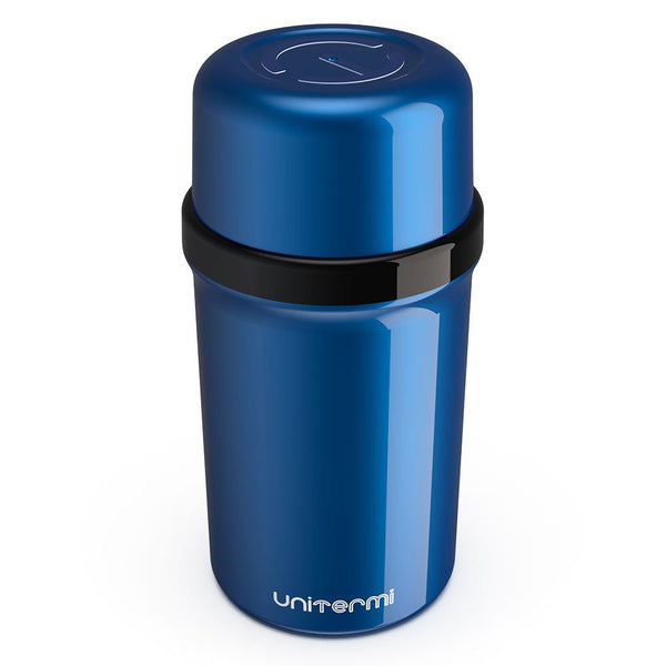 Garrafa Térmica Unitermi 250ml para Café Chá Água Leite - Azul Metalizado